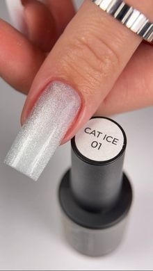 Cat Ice 01 - білий прозорий гель-лак котяче око 8мл
