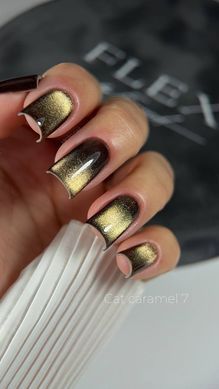 Cat Caramel 7 - гель лак с ефектом кошачий глаз, 5 мл